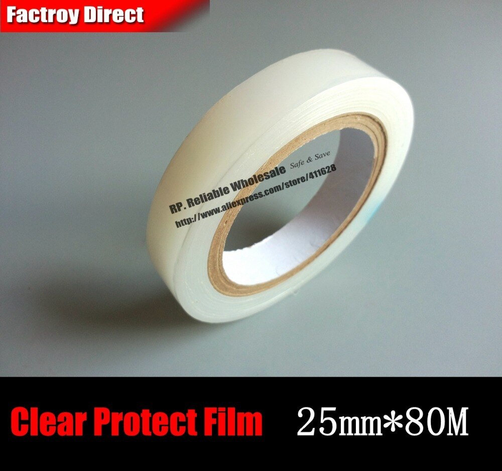 (25mm * 80M, 약 1 인치 너비) 투명 PE 보호 필름, 핸드폰 유리, 하우징, 디스플레이, 노트북/PC 용 플라스틱 케이스 프레임